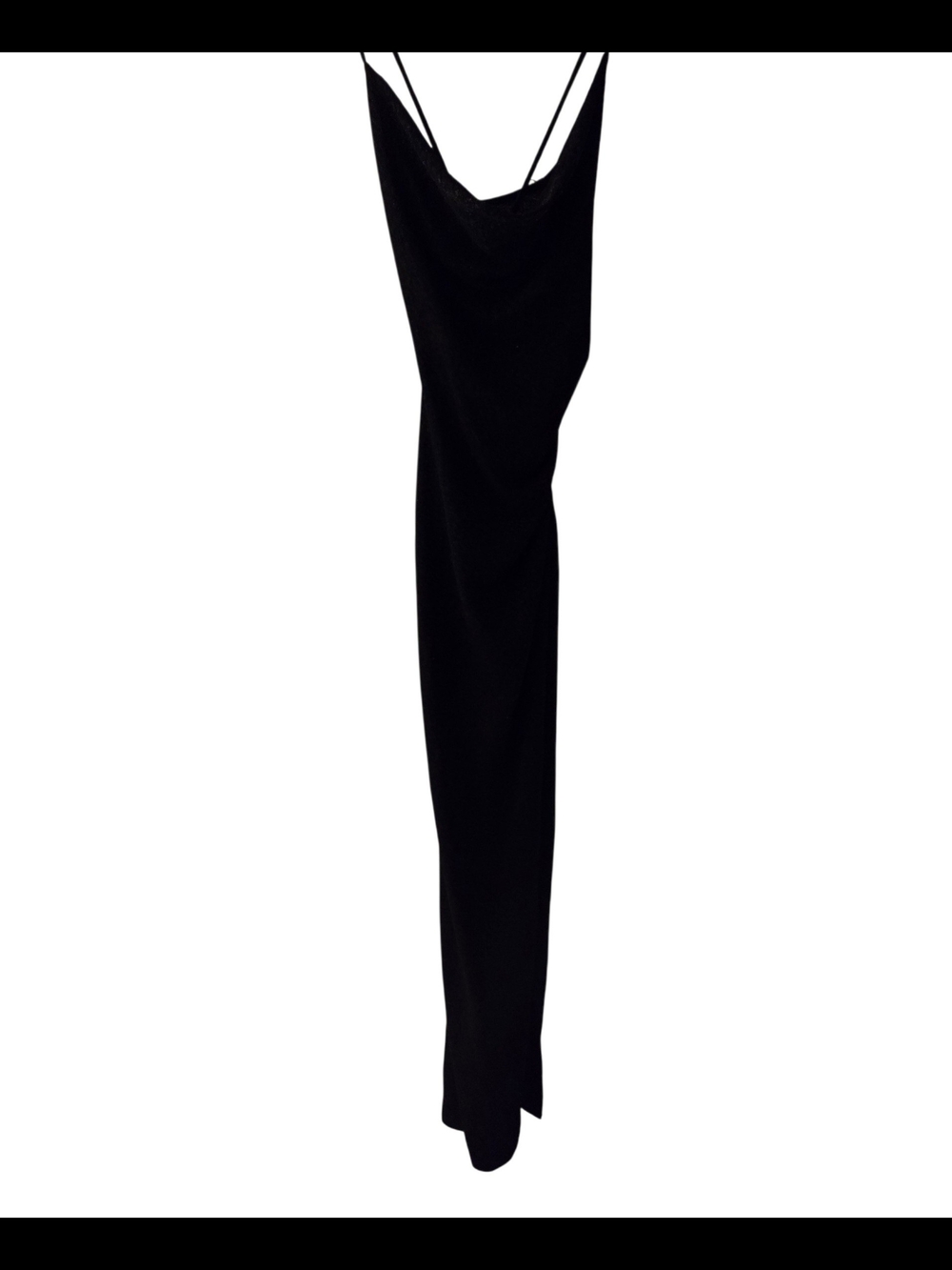 Windsor Black Slip Maxi Dress with Thin Straps